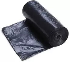 HDPE šiukšlių maišai 60L, 25vnt., juodi, 13mkr - 50 ritinėlių