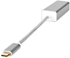 Nedis CCTB64950AL02, Laidinis, USB C tipo, Ethernet, 1000Mbit/s, Sidabras, Balta