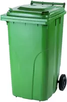 Konteinerių kibiras atliekoms ir šiukšlėms SERTIFIKATAI Europlast Austria - žalias 240L