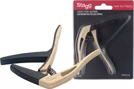Kapodasteris akustinei/elektrinei gitarai Stagg SCPX-CU CLWOOD