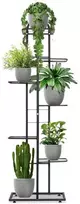 Vilde Juoda metalinis gėlių stovas 7 pakopų 138 cm