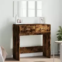Kosmetinis staliukas su veidrodžiu, dūminio ąžuolo, 80x39x80cm