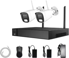 2 WIFI kamerų komplektas Longse LW5MC82B1, 5Mp, 2,8mm, 30m IR, 30m LED, žmogaus ir automobilio detekcija