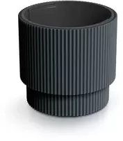 Prosperplast Plastikinis vazonas MILLY, su įdėklu, antracito sp., 39,5 x 37,5 cm
