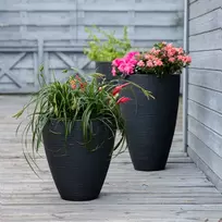 Apvalus sodo vazonas 40 x 42 cm antracito PATIO