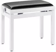 Pianino kėdutė Stagg PB39 WHM SBK, balta matinė vinilas