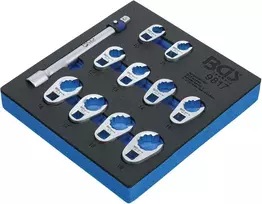 Bgs Technic Šoninių raktų rinkinys | Įrankių dėklas 1/6 | 10 mm (3/8") | 10 - 19 mm | 11 vnt. (9817)