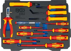 Bgs Technic Įrankių dėklas | VDE replių / atsuktuvų rinkinys | 13 vnt. | BGS BOXSYS1 ir 2 lagaminui | 12 vnt. (3352)