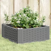 Sodo lovelis su kuoliukais, pilkas, 42,5x42,5x28,5cm, PP