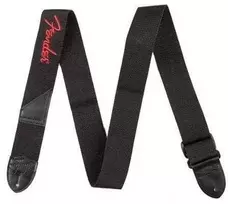 Gitaros diržas Fender 2″ BLK Raudonas LOGO