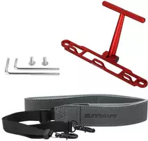 Tvirtinimas su dirželiu Sunnylife DJI RC / RC 2 valdikliui (raudonas) ZJ764-R