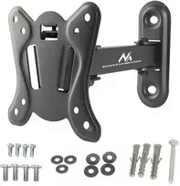 Maclean MC-416 TV Monitorius sieninis laikiklis 13"-32" 30kg Pakreipti Pasukti maks. VESA 100x100 Juodas milteliniu būdu padengtas LED OLED LCD universalus laikiklis