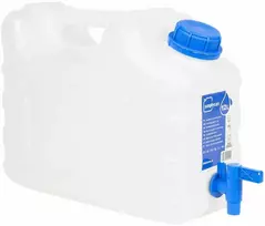 Vandens talpa su čiaupu, skaidri, 10l, plastikas