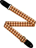 Diržas ukulelei Cascha Jacquard - Checker Oranžinis CUS-JW4