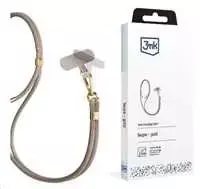 3MK EasyClip Elite pilkšvai pilkas (auksinis) telefono dirželis