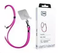 3MK EasyClip Rožinė (juodos spalvos) telefono virvelė