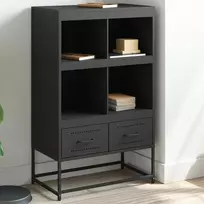 Komoda, juodos, 68x39x111,5 cm, plienas