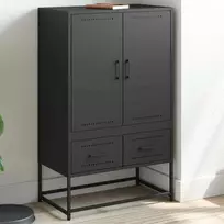 Komoda, juodos, 68x39x111,5 cm, plienas