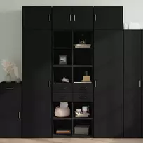 Komoda, juodos spalvos, 70x42,5x185cm, apdirbta mediena