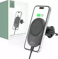 Magnetic MagSafe Automobilinis laikiklis Wireless Charging 15W for Vent Car Tech-Protect mm15W-V1 juodos spalvos