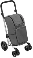 Pirkinių vežimėlis ant stabilių ratų, pilkas, 46 l