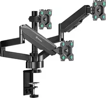 Laikiklis ONKRON Triple Monitorius Desk Mount Stand for 13-32-Inch LCD LED Screens iki 8kg, Juodas