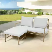 Sodo sofa su kėdute Estelle beige PATIO