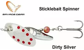 Sukriukė Savage Gear Sticklebait Spinner Dirty Sidabrinis