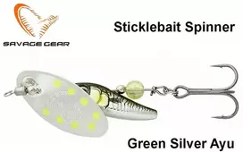Sukriukė Savage Gear Sticklebait Spinner Žalias Sidabrinis Ayu