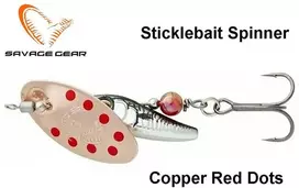 Sukriukė Savage Gear Sticklebait Spinner Copper Raudona Dots