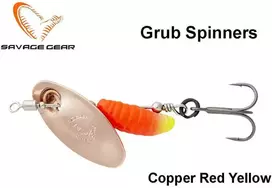 Sukriukė Savage Gear Grub Spinner Copper Raudona Geltona