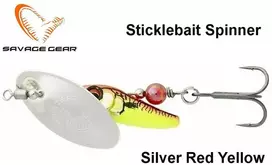 Sukriukė Savage Gear Sticklebait Spinner Sidabrinis Raudona Geltona