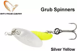 Sukriukė Savage Gear Grub Spinner Sidabrinis Geltona