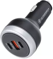 Oem Car charger USB A + 2 x Type C PD QC3.0 3A 191W CC69-2C1A juodas