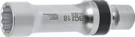 Bgs Technic Galvutė žvakėms šarnyrinė 12 kampų | su atramine spyruokle 10 mm (3/8") | 18 mm (6849)