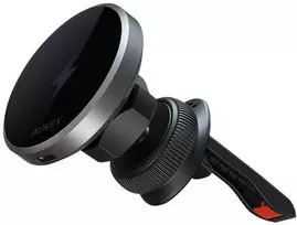 Automobilinis telefono laikiklis Aukey HD-MC13, su įkrovikliu 15W Qi2 (juodas)