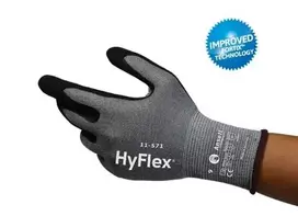 Pjūviams atsparios (D lygis) apsauginės pirštinės Ansell HyFlex® 11-571 ESD, dydis 9