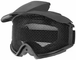 Kaukė veidui ASG GFC Tactical su tinkleliu ir snapeliu - juoda