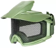 Kaukė veidui ASG GFC Tactical su tinkleliu ir snapeliu - žalia