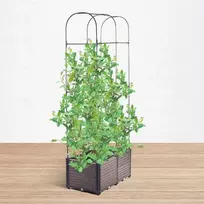 Augalų dėžė su atrama GROW ROUND SET, 84x42x180 cm