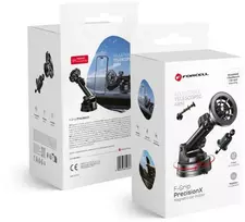 Magnetinis automobilio telefono laikiklis, suderinamas su „Magsafe Forcell F-Grip PrecisionX“ priekiniu stiklu / prietaisų skydeliu / ventiliacijos angomis (juodas)