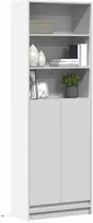 Komoda su LED, baltos, 69x32,5x200cm, apdirbta mediena