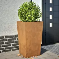 Sodo vazonai 2 vnt 45x45x75 cm oro sąlygoms atsparus plienas