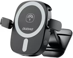 Dudao FW11 automobilinis telefono laikiklis su 15W indukciniu įkrovikliu oro grotelėms / cockpit – juodos spalvos