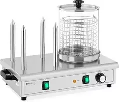 Royal Catering Dešrainių šildytuvas, 4 bandelių iešmeliai, talpa 30 dešrelių, 650 W