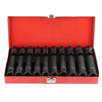 Smūginių ilgų ir trumpų galvučių rinkinys | CR-MO | 10 - 19 mm | 1/2" 20 vnt.