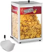 Royal Catering Šiltesnė, šildoma vitrina nachos, žemės riešutams, kukurūzų spragėsiams + kaušelis