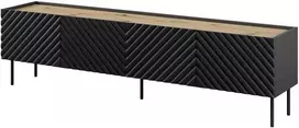 Laikiklis Cama Meble Televizoriaus Spintelė - Onda 200x40x35-54 Juoda
