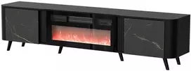 Laikiklis Cama Meble RTV spintelė - Cama Volare elektrinė židinys 200cm juoda/San Sebastian