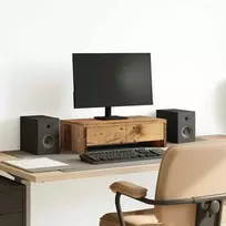 Laikiklis Monitoriaus stovas su stalčiais, medienos, 50x27x15cm, mediena